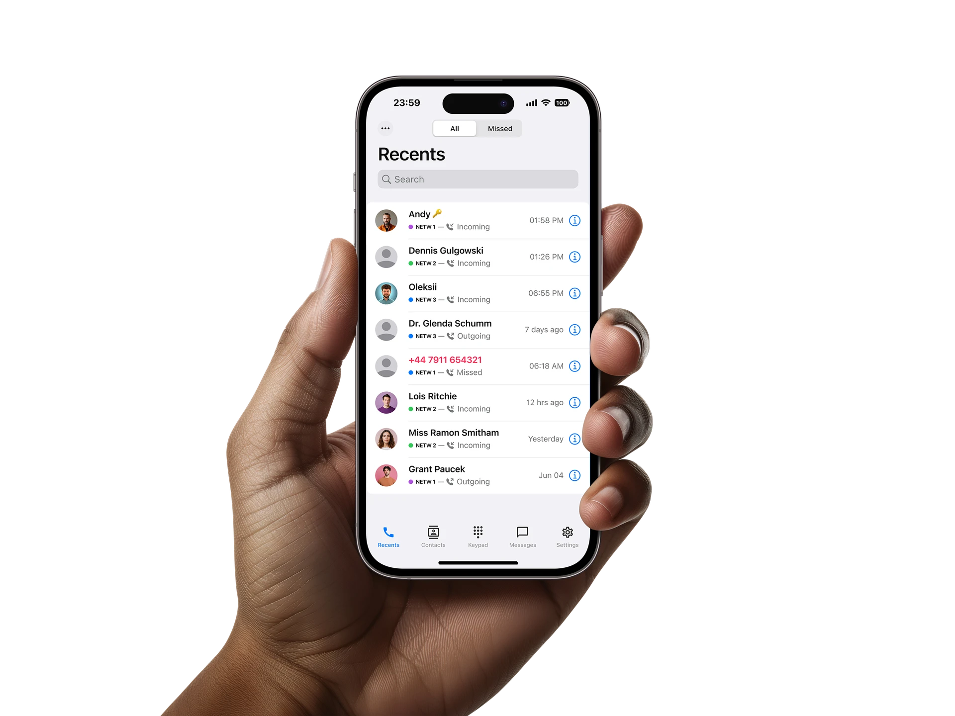 SimQube app on an iPhone